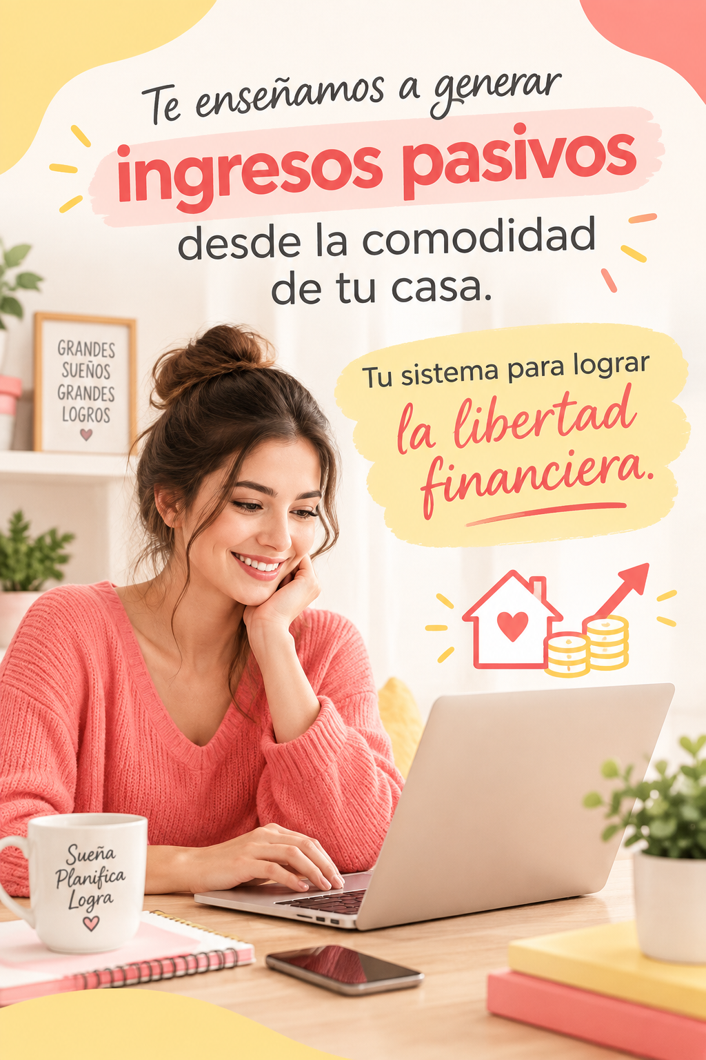 Te enseñamos a generar ingresos pasivos desde la comodidad de tu casa.